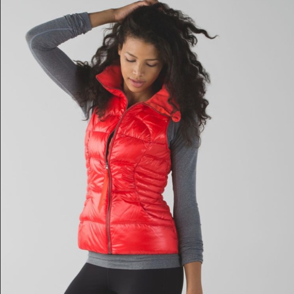 Lululemon Fluffin’ Awesome Red Down Vest Size 2